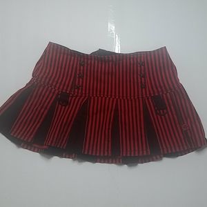 Tripp NYC Stripped Pleated Mini Skirt
